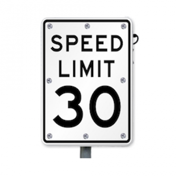 30mph Flashing Speed Limit Sign